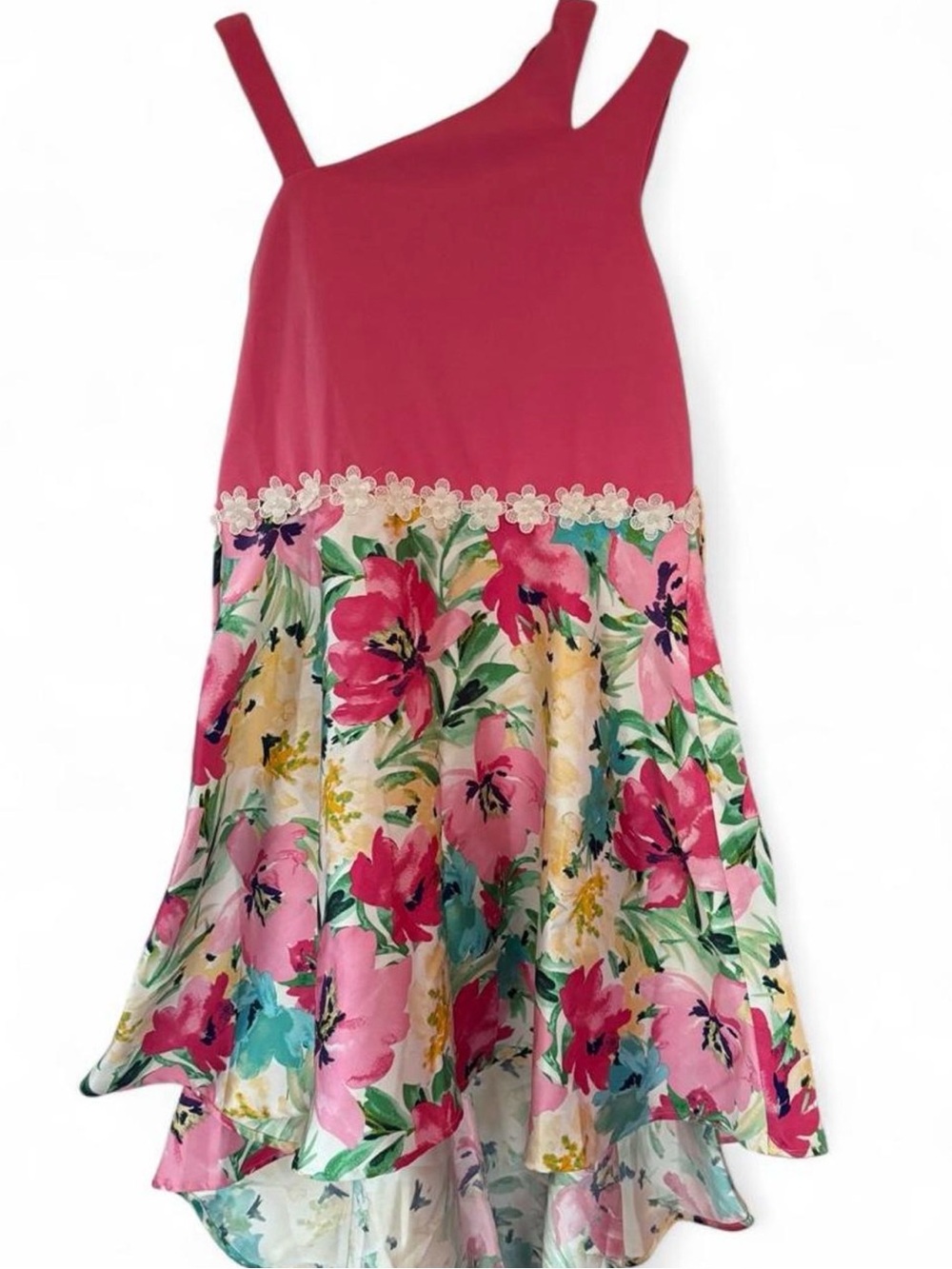 jcpenney Pink Floral High-Low Sundress Skirt